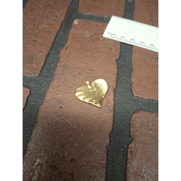 VTG Trifari Gold Tone Heart Pendant Necklace - Picture 2 of 2